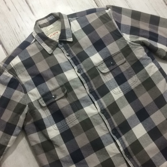 J. Crew Other - J. Crew men’s lined flannel buffalo plaid blue L